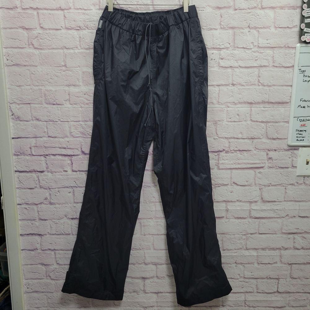 Columbia Black Rain Pant Mens XL Nylon Packable Waterproof Track Hiking Utility